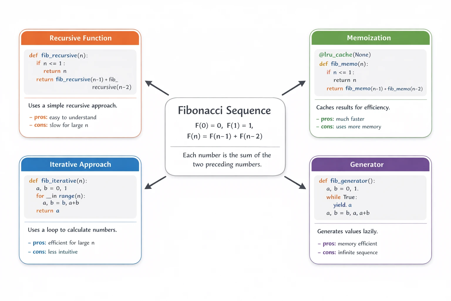 Fibonacci sequence explanation mind map
