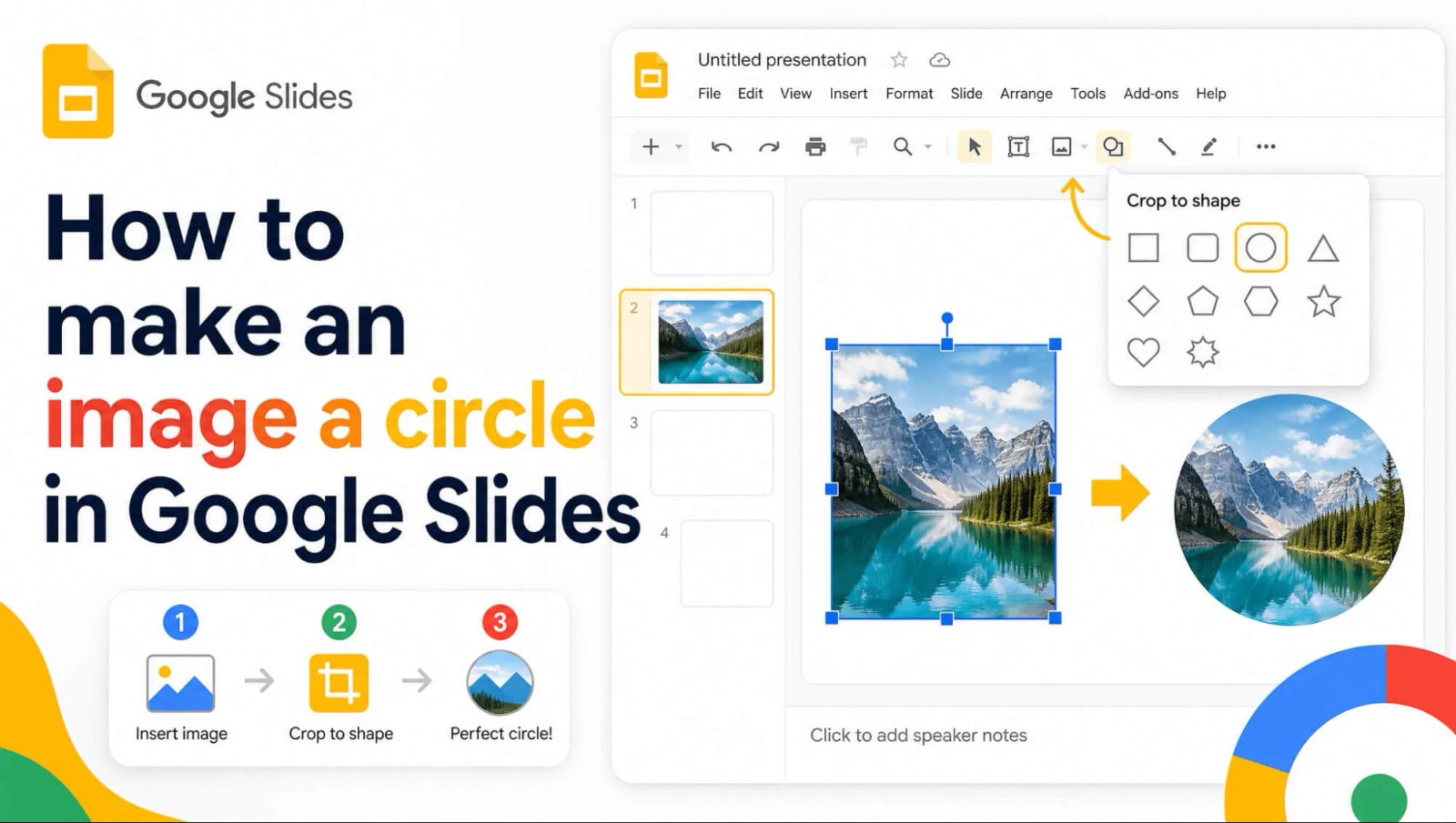 Cómo convertir una imagen en un círculo en Google Slides
