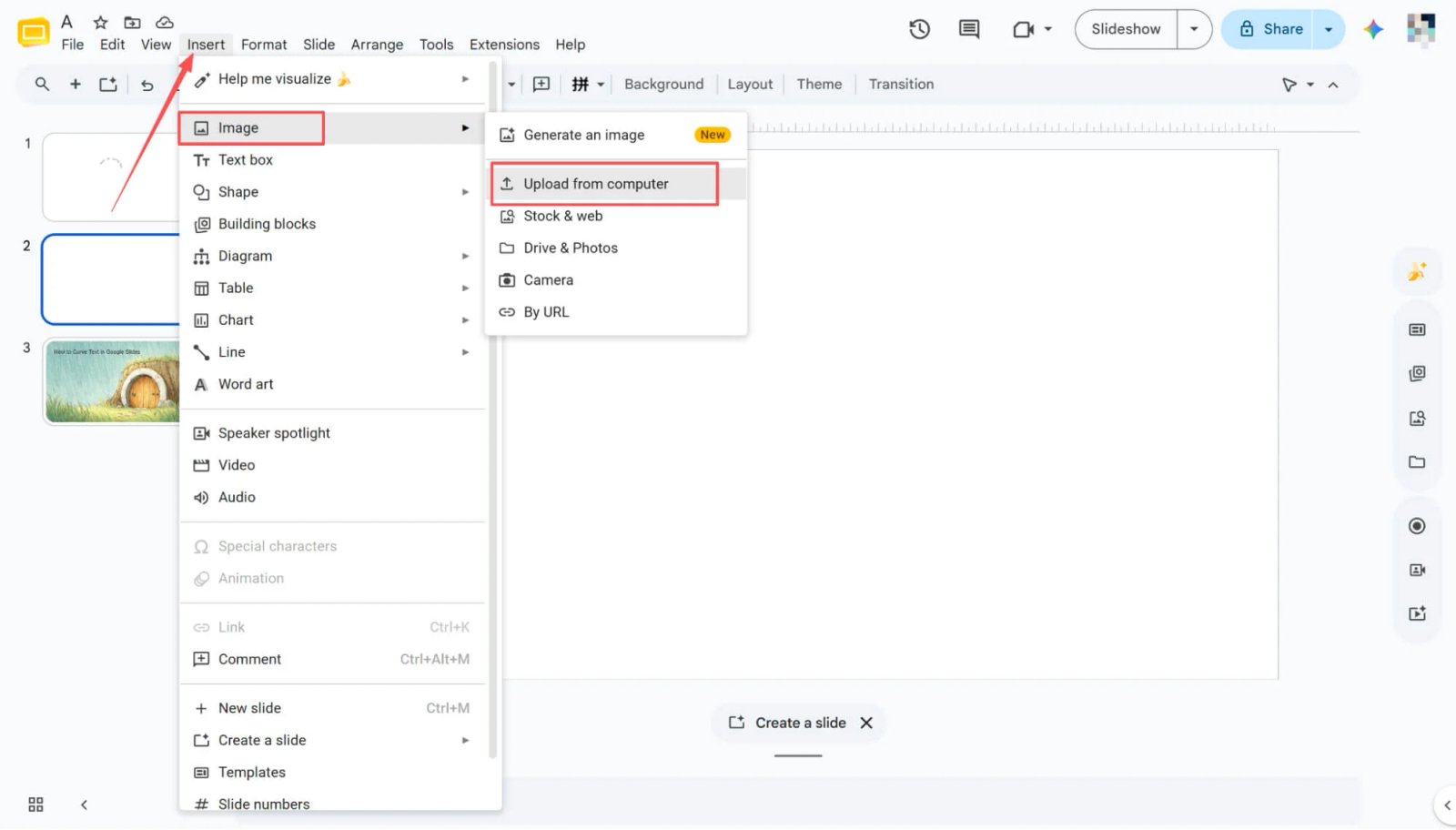 Importar a Google Slides