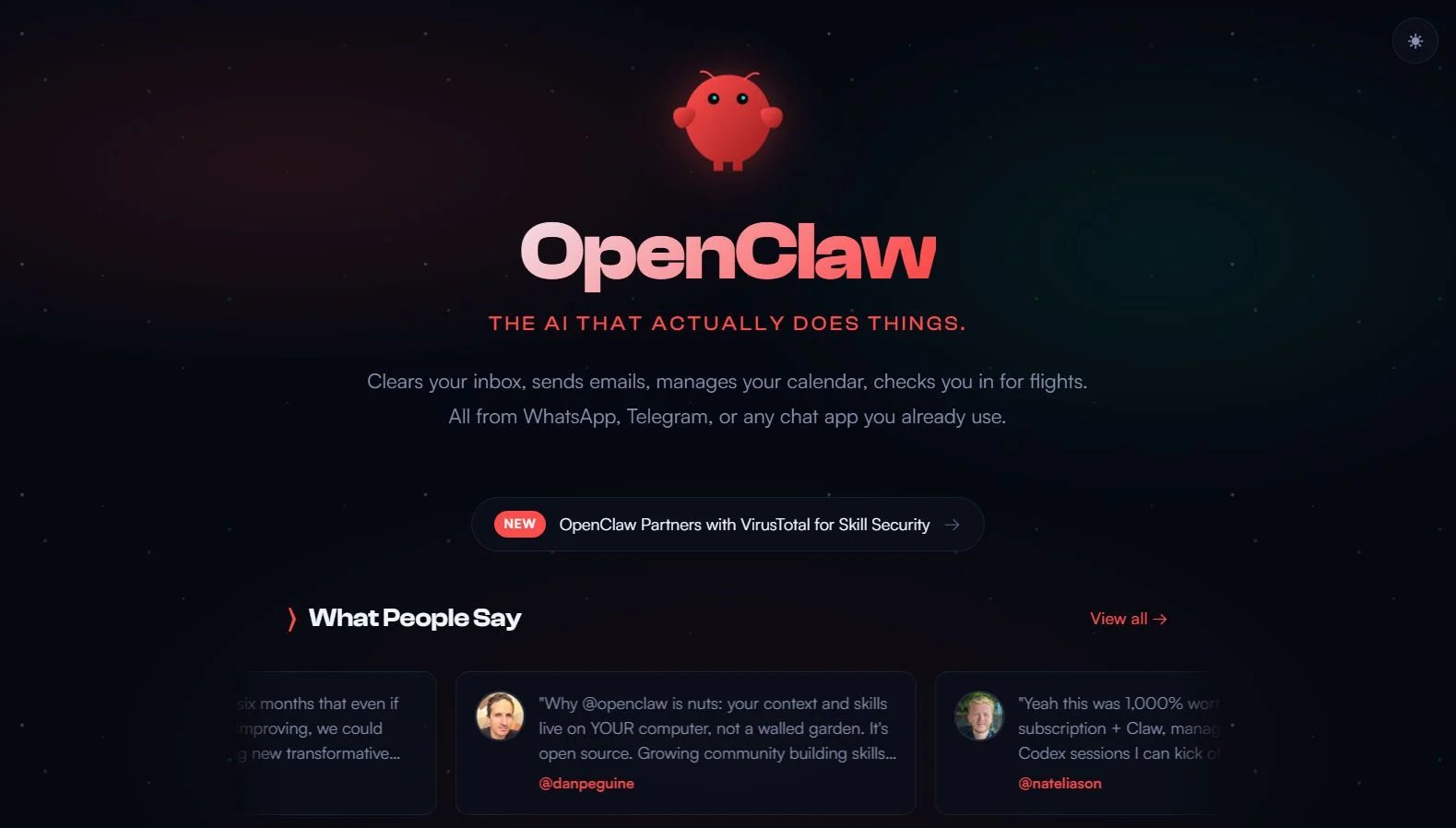 OpenClaw 截圖