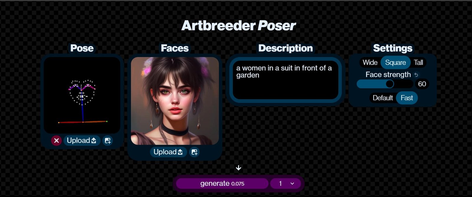 pose patterns and canvas expansion tools