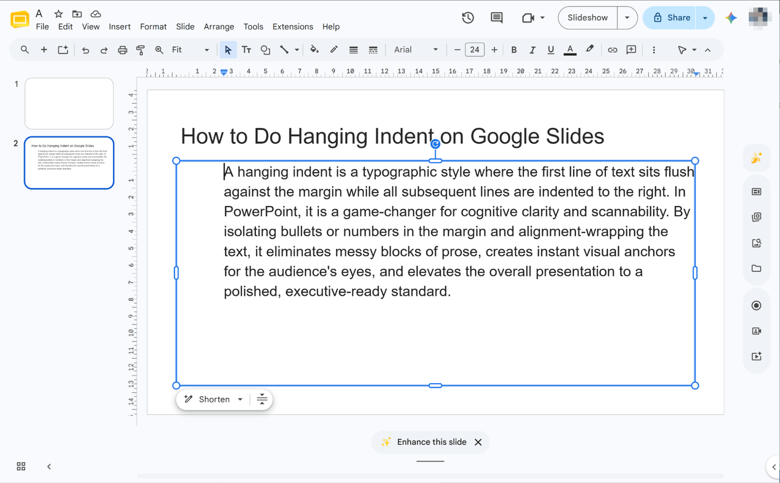 reversing indents with shift tab