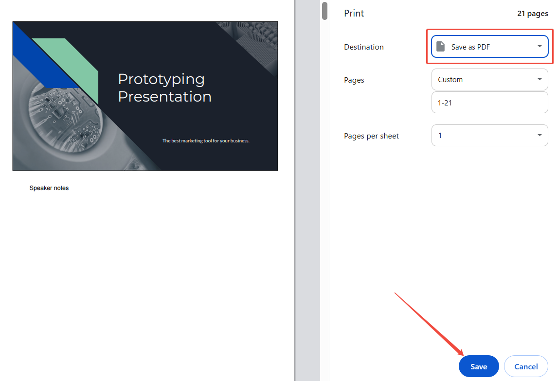 Guardar como PDF (copia de seguridad opcional)
