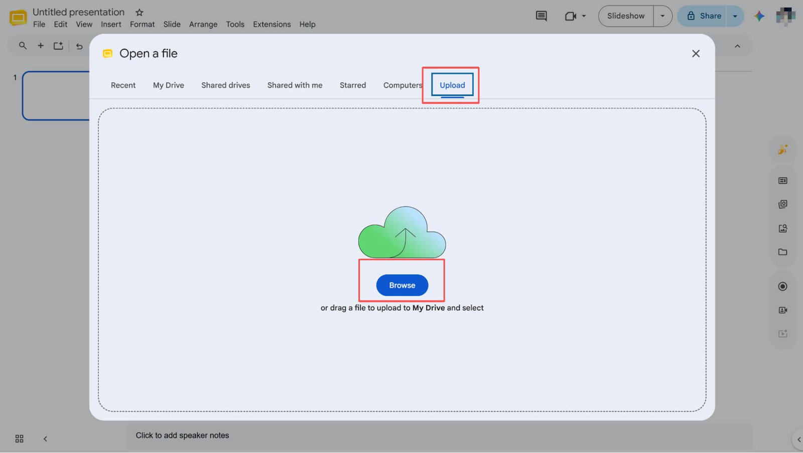 Subiendo tu archivo pptx